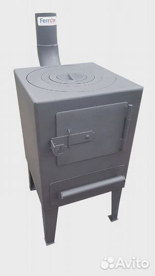 Печь буржуйка под казан