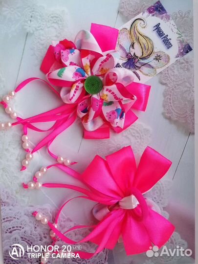 Бантики банты аксессуары для волос. Ручная работа