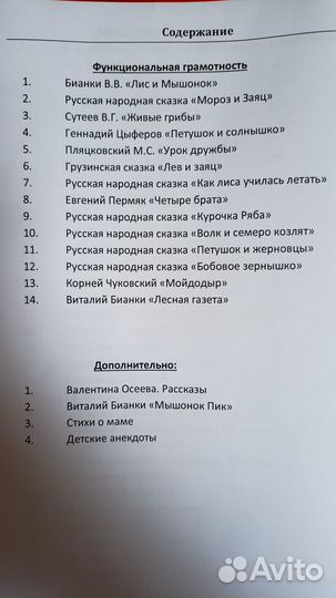 Литература на лето 1 и 2 кл, функциональная грамот