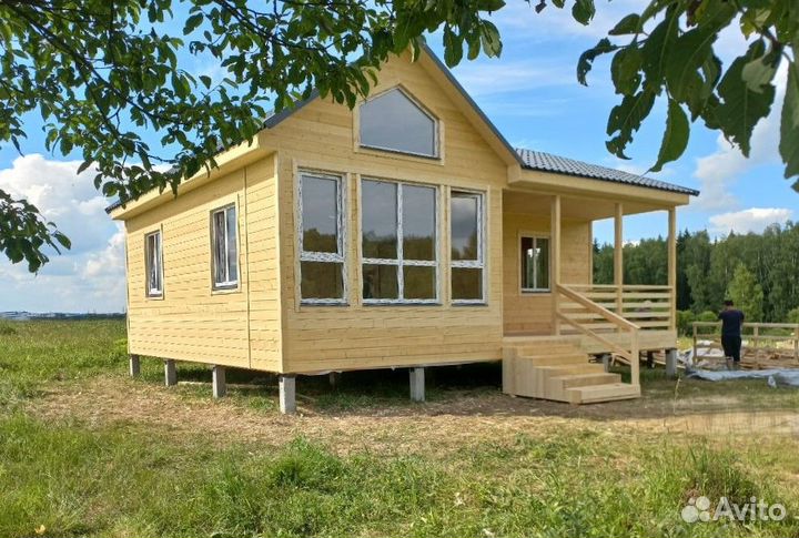 Каркасный дачный домик 9х8