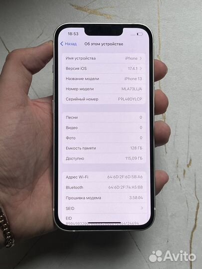 iPhone 13 128gb Sim+eSim