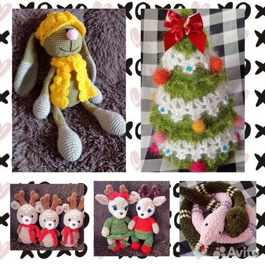 Мягкие, вязаные игрушки, брелочки