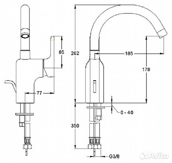 Смеситель для раковины Jacob Delafon Singulier E10862-CP