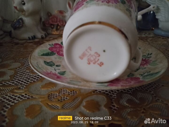 Костяной фарфор лфз пара чайно кофейная