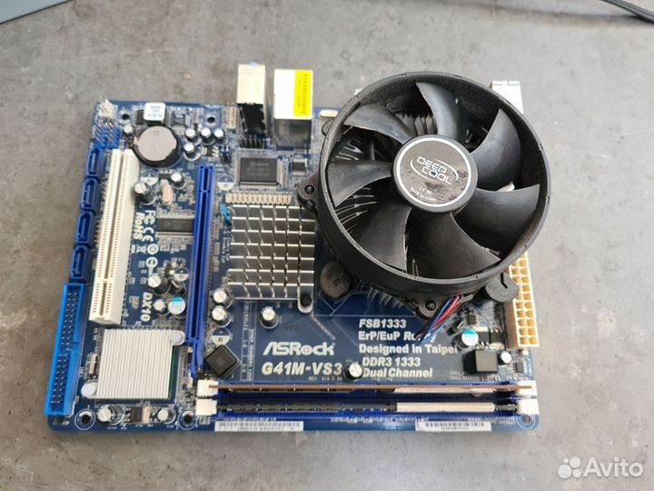 Комплект Мать с процессором 4ядра 4gb озу