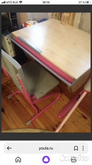 Парта с растущим стулом