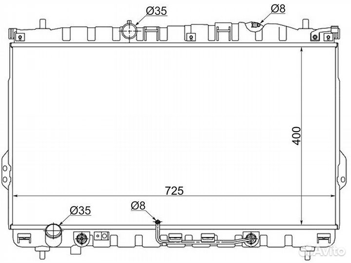 Радиатор Hyundai Trajet 99-08