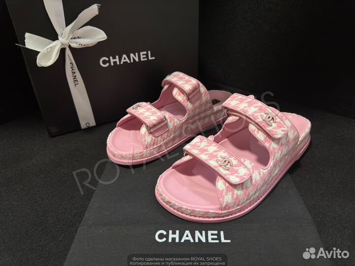 Сандалии шлепанцы женские Chanel Dad