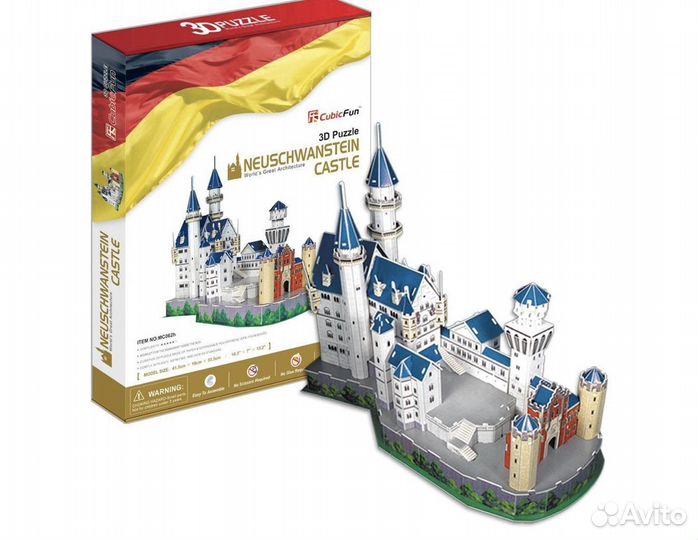 3D пазл Замок Нойшванштайн, 121 деталь