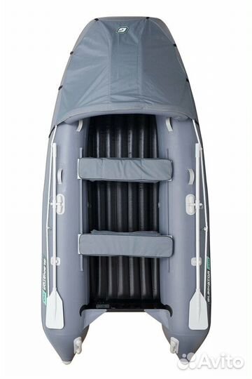 Лодка Gladiator E 380 PRO; серая