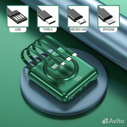 Повербанк с беспроводной зарядкой 10000mAh