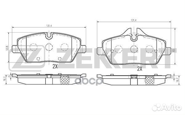 BS-1019 zekkert Колодки торм. диск. перед. BS1019