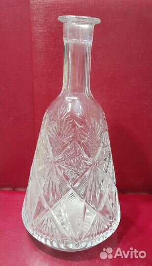 Графин. Стекло. СССР. Высота без крышки 26 см