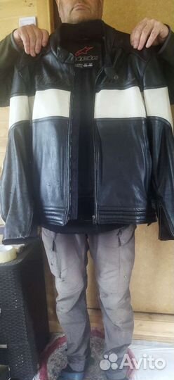 Кожаный костюм мужской мотоциклиста
