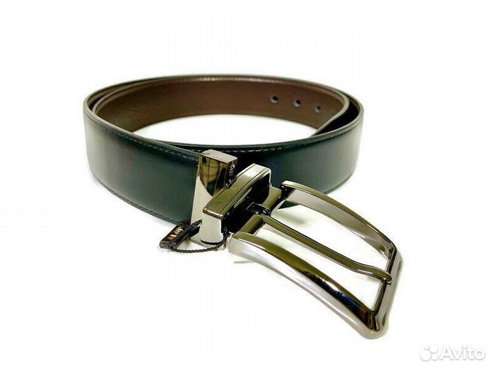 Ремень двусторонний Мужской кожаный Alon 979