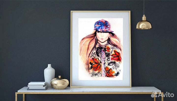 Акварельный портрет. Картина