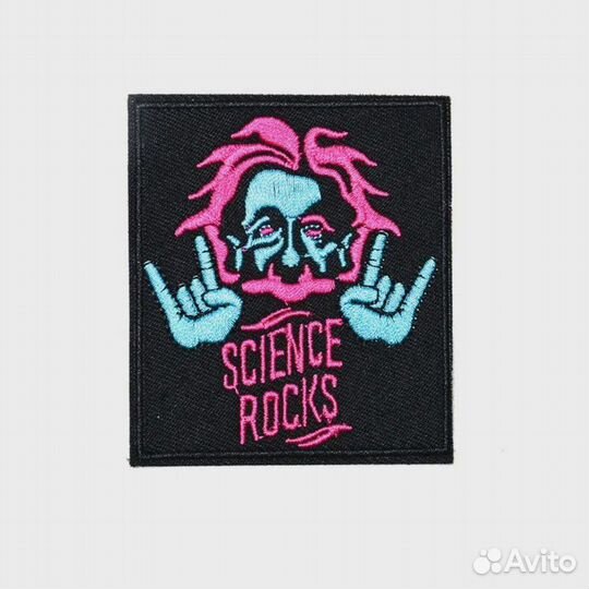 Нашивка на одежду научный рок термонашивка