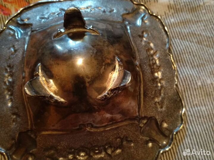 Мельхиоровая вазочка