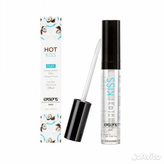 Блеск для губ Hot Kiss Coconut с ароматом кокоса - 7 мл