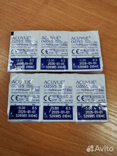 Продам контактные линзы Acuvue Oasis 1-day