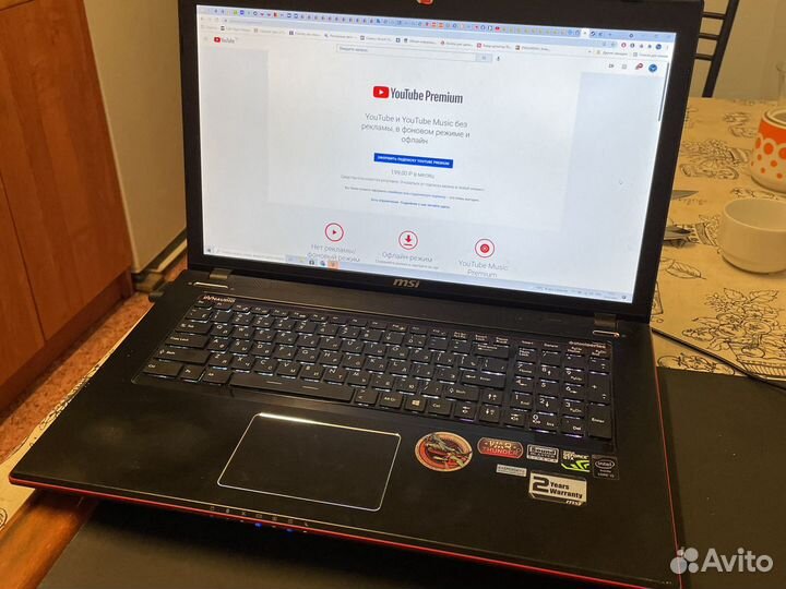 Игровой ноутбук msi GE70 apache