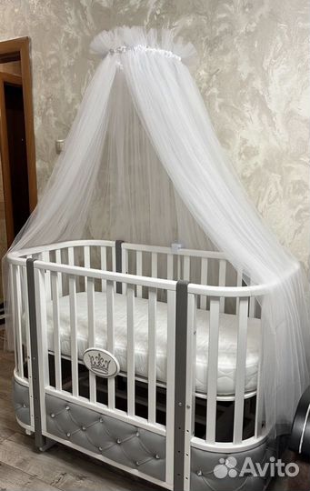 Балдахин в детскую кроватку+держатель овальный