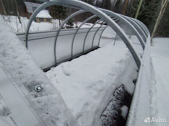 Теплица с раздвижной крышей