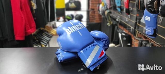 Перчатки боксерские clinch olimp plus синие