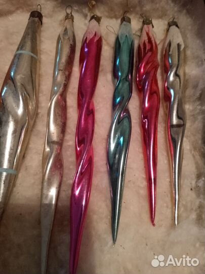 Елочные игрушки СССР сосульки