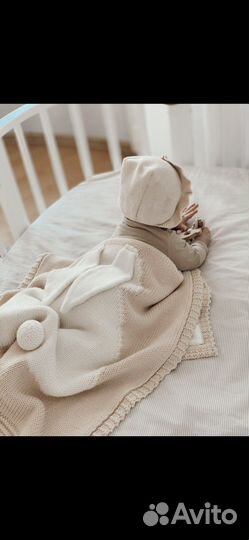 Плед детский вязаный ручная работа