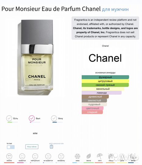 Chanel Pour Monsieur EDP, 75 мл