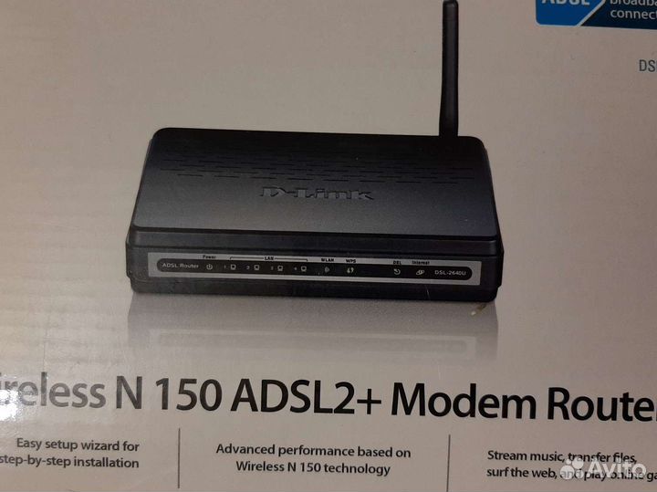 D-Link Wireless 150 adsl12+ Модем Роутер