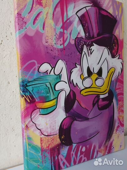 Картина для интерьера Скрудж Макдак на холсте