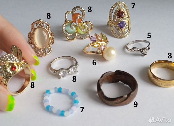 Кольца бижутерия