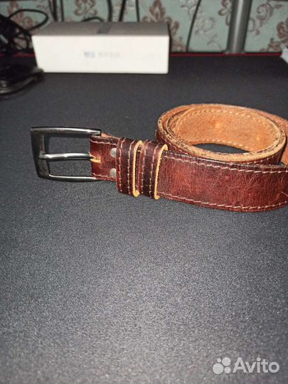 Мужской кожаный ремень ручной работы