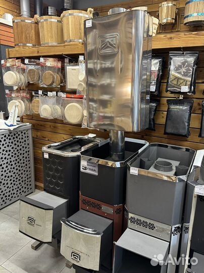 Печь для бани Русь 18Л с баком для воды