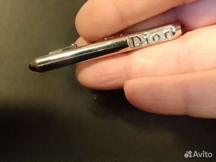 Заколка для галстука белого металла Dior