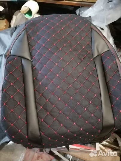 Чехлы на Весту с алькантарой франт+