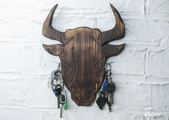Ключница/вешалка для ключей северный Бык