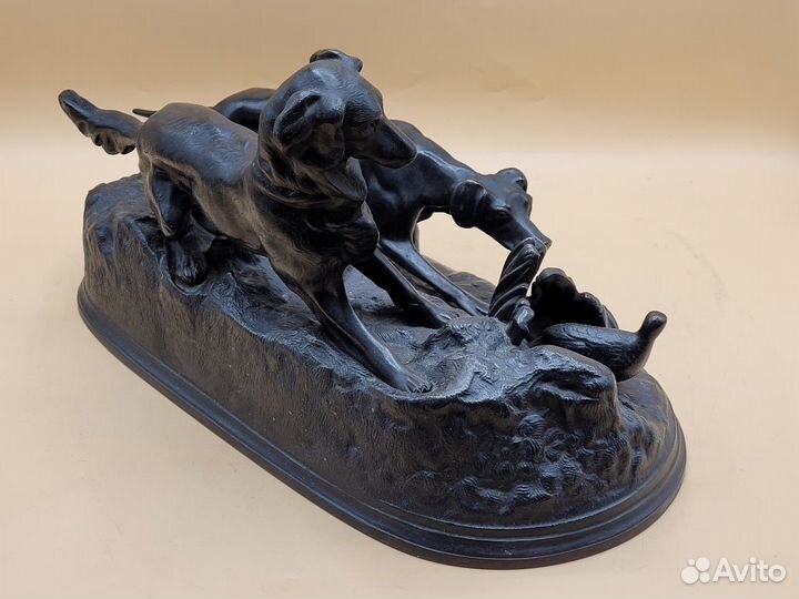 Каслинское литье Охота сеттера и пойнтера 1968