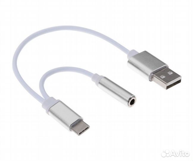 AUX переходник Usb Type-C до Jack 3.5 мм 20 см