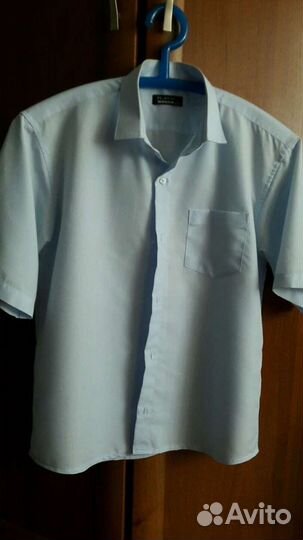 Рубашка голубая (р.36) короткий рукав