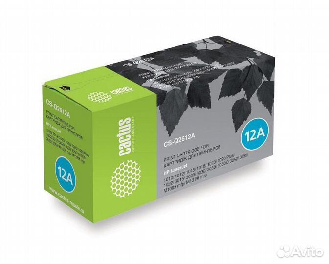 Картридж Лазерный HP 12A (Q2612A), 2000стр, чёрный