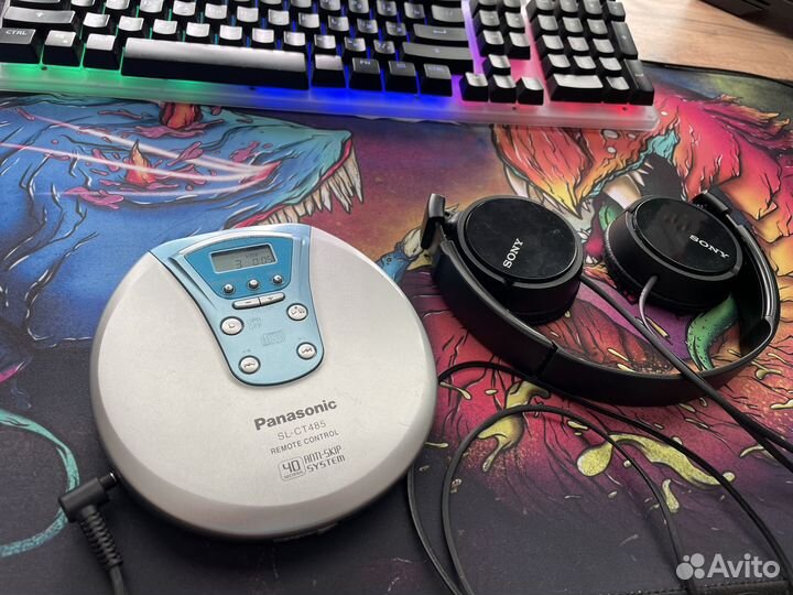 Cd плеер panasonic+уши Sony