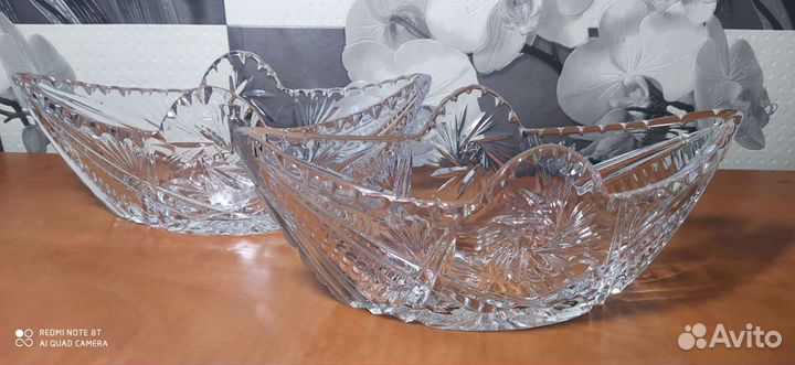 Хрустальные вазы салатницы ушедшей эпохи