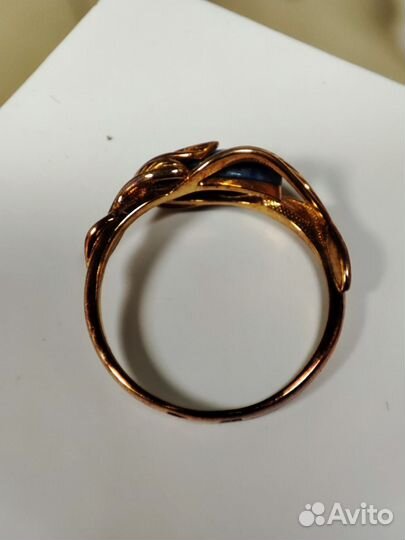 Роскошное кольцо с натуральным Лазуритом