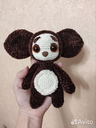 Чебурашка игрушка вязанная крючком