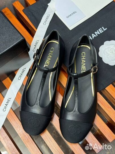 Туфли женские Chanel Mary Janes чёрные