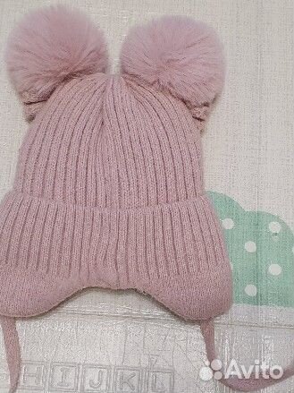 Зимняя шапка на девочку 42