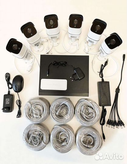 Комплект видеонаблюдения IP 4Мп Hi Cam Hi441IP